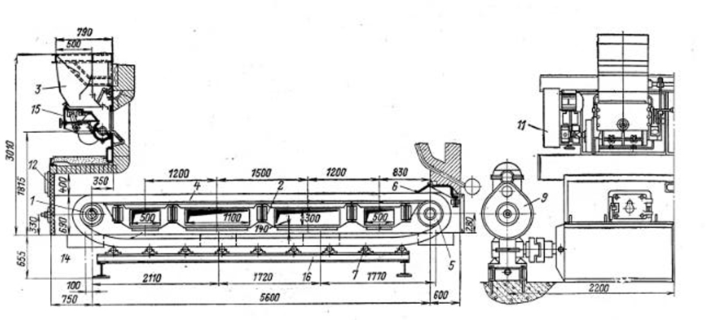Топка с чашуйчатой цепной решеткой обратного хода Топка с чашуйчатой цепной решеткой