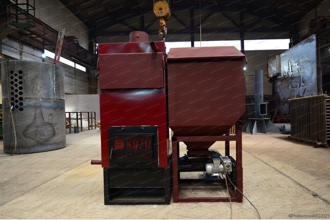 Производство автоматического пеллетного котла 300 кВт